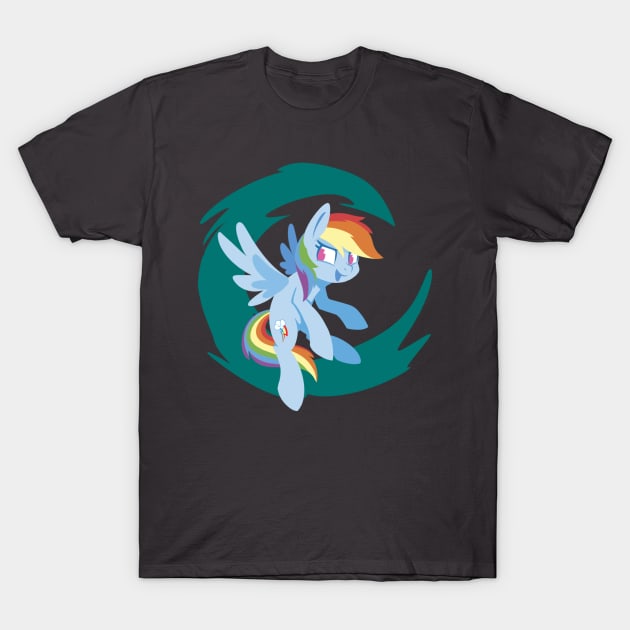 Rainbow Dash Wave T-Shirt by Supermoix